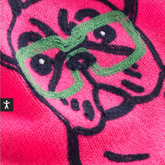 Boden Pink Embroidered Frenchie Sweater - Picture 5 of 12